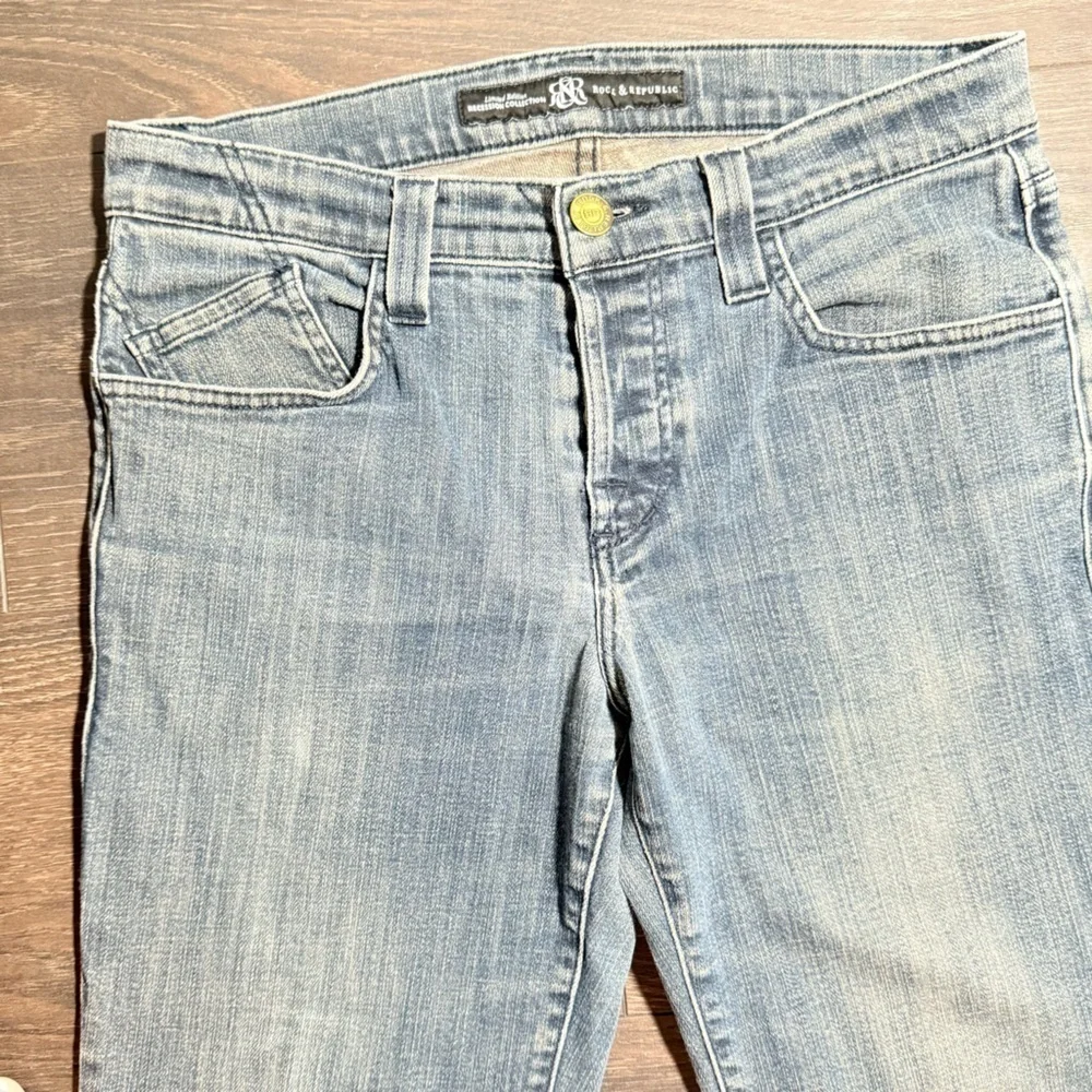 Rock & Republic Blue Straight Leg Jeans